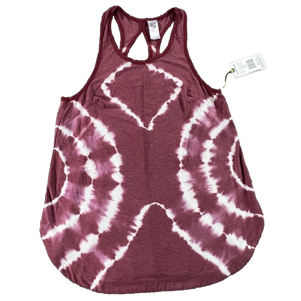 Te Verde Women’s Deep Rose Tie Dye Tank Top Top Stretch Ultra Soft Small NWT